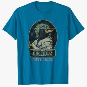 Star Wars Yoda “My Birthday It Is, Party I Must” Graphic Tee NWT Men’s Small